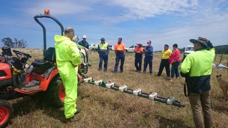 Demonstrating the WeedSeeker technology to farmers for SLN control